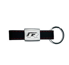 R KEY RING RED STITCH