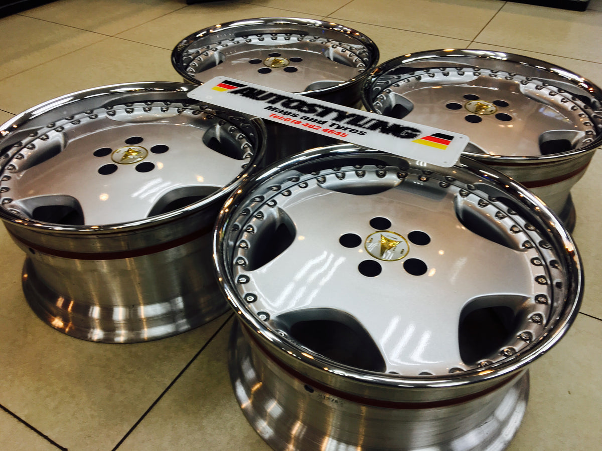 17” WORK RYVER 3 pce split wheels 4x100 pcd