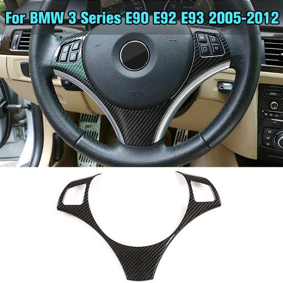 E90 STEERING WHEEL CARBON LOOK INSERT LOW SPEC