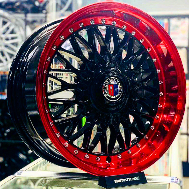 17” AS-SCORPION 4x100 & 4x108 BLK/RED