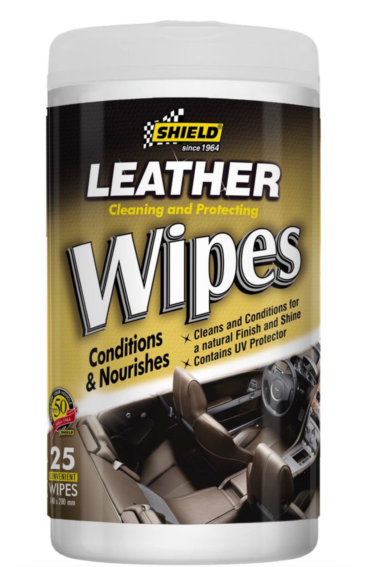 SHIELD wipes leather care