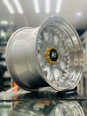 15'' AS- RC2 SILVER, GOLD STUDS  4/100 4/114