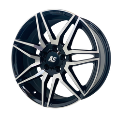 18” AS- AMG LINE 5/112 BLACK SILVER FACE